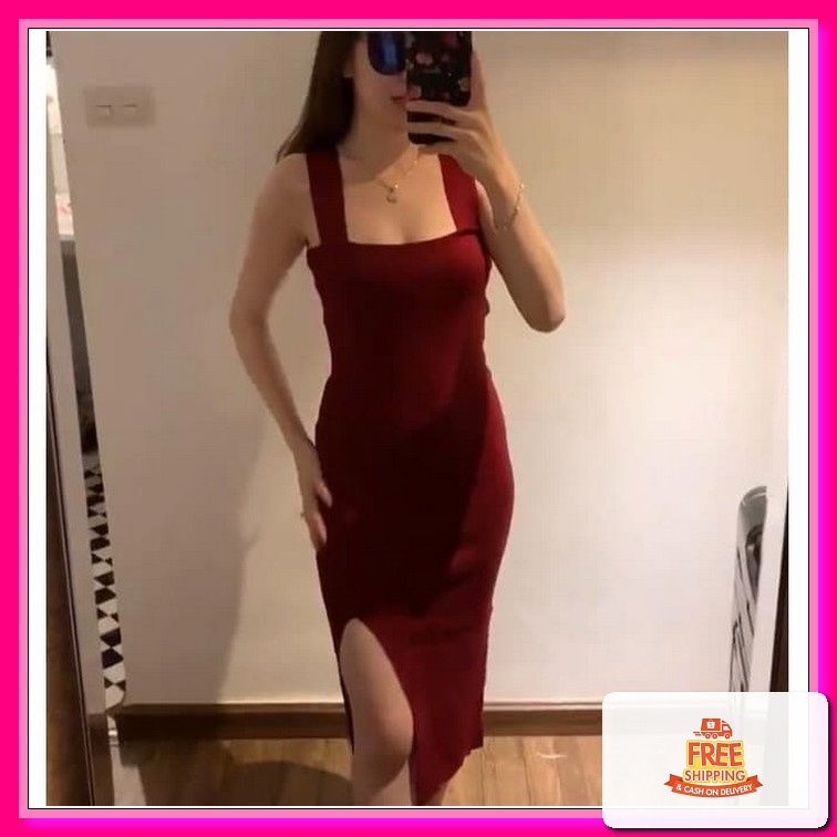 Putri Duyung - Lingerie Sexy Mini Dress Lace/ Baju Tidur Seksi Sm MH520 [ Emma Rajut Maroon Bc] Ra