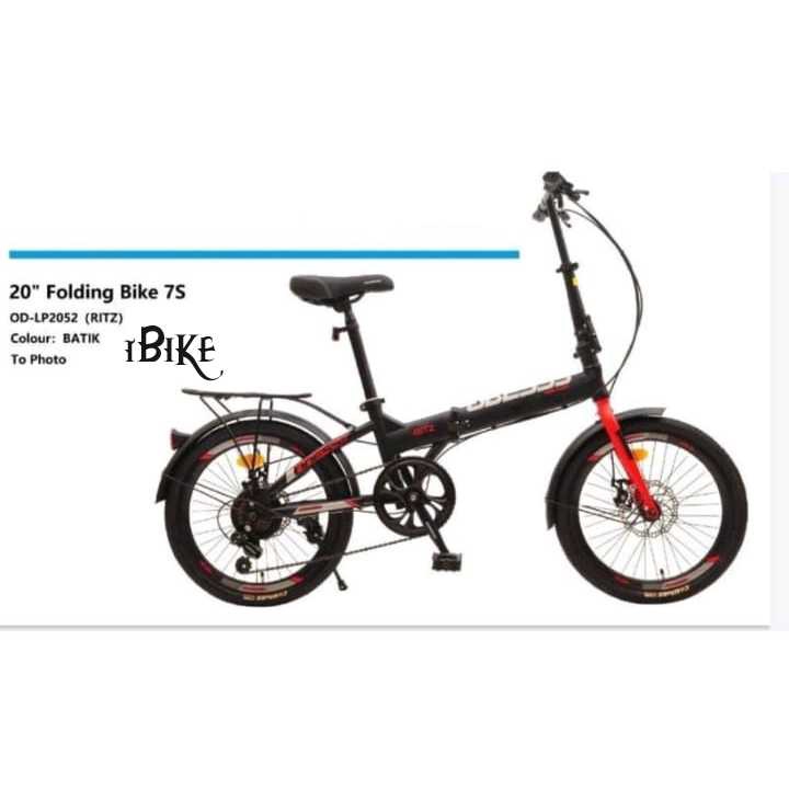 Sepeda Folding Lipat Odessy 20&quot; RITZ OD LP 20 52 - 7 Speed Sepeda Lipat Murah