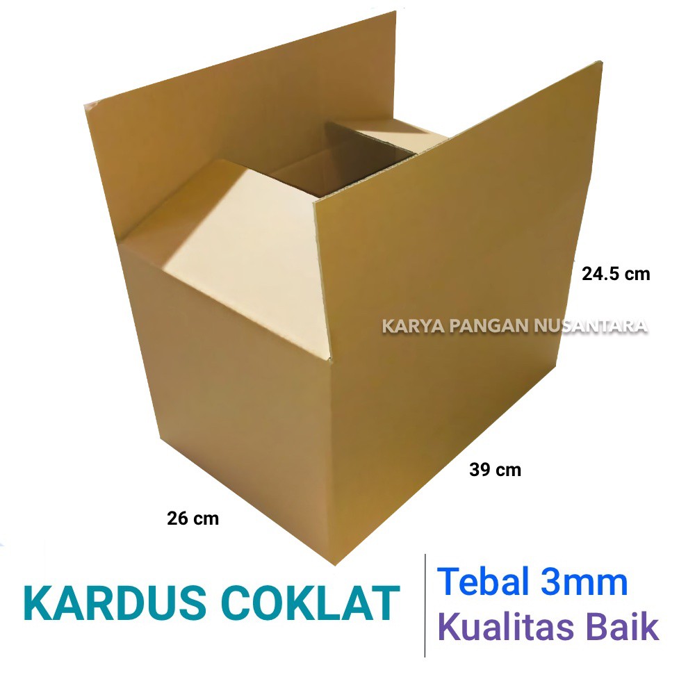 

KARDUS COKLAT 39 X 26 X 24.5 CM / KARDUS POLOS / BOX/ KARDUS PACKING