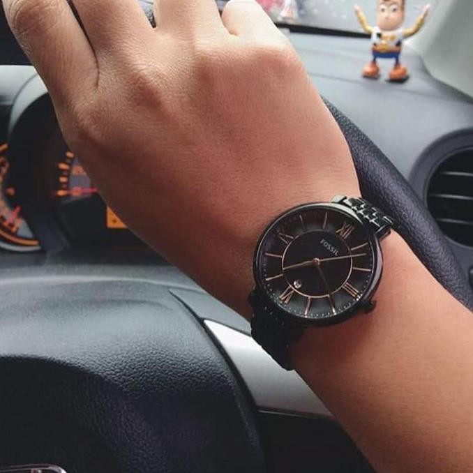 TERBARU FOSSIL ES 3614 JACQUELINE BLACK ORIGINAL TERLARIS