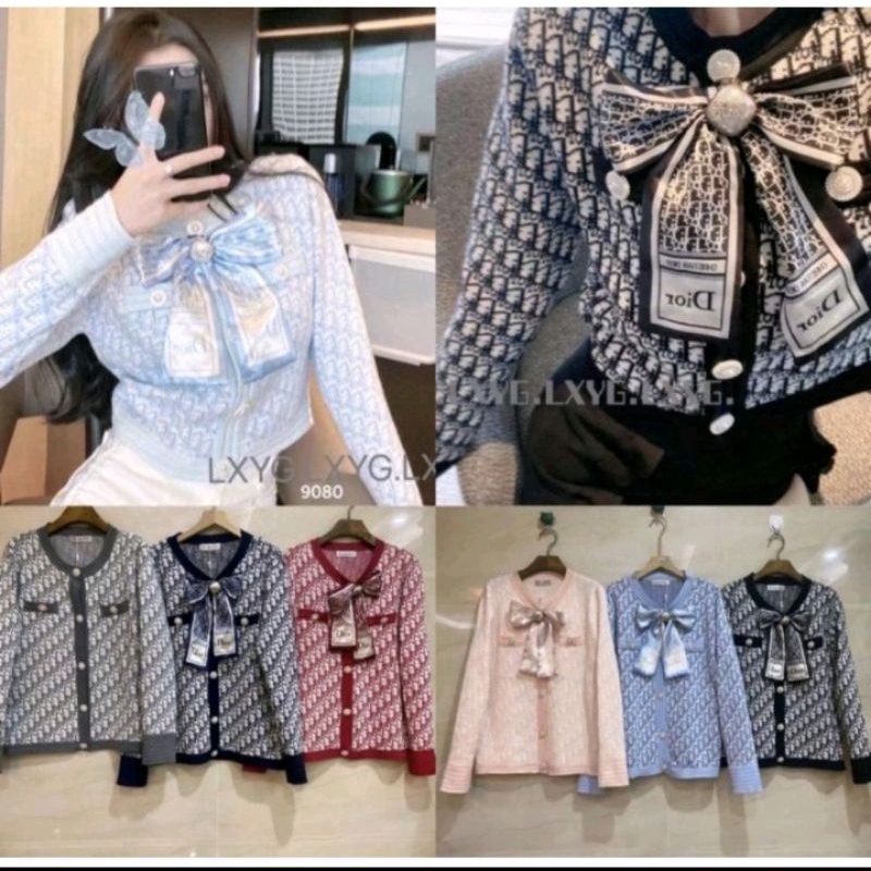 cardigan rajut dior import premium/sweater rajut wanita