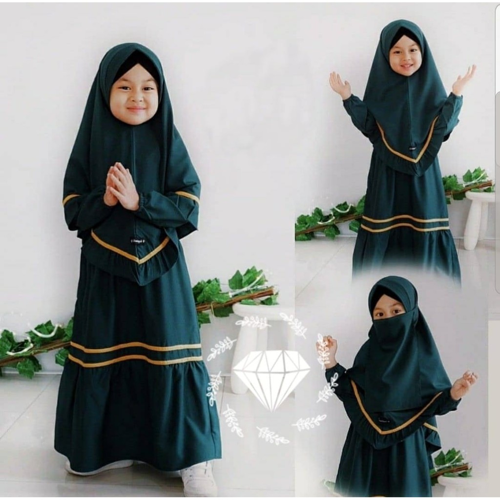 [Shenmyprint] Syar'i Fathanah Kids | Syar'i Anak Perempuan | Baju Anak Perempuan | Pakaian Anak Pere