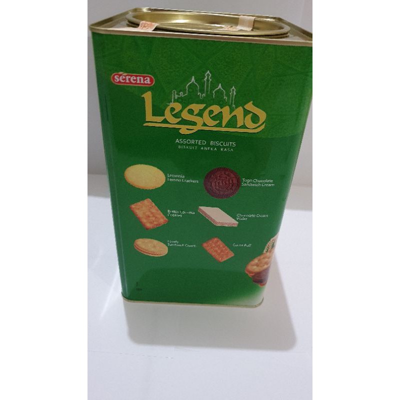 SERENA ASSORTED BISCUIT LEGEND PERSEGI 580 GRAM - KUE KALENG