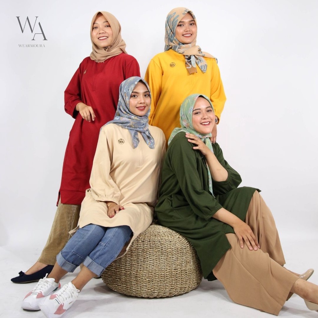 PROMO KILAT - Wearmoura Long Tunik Elmira Series Fashion Homedress Kekinian | Best Seller | Wearmour