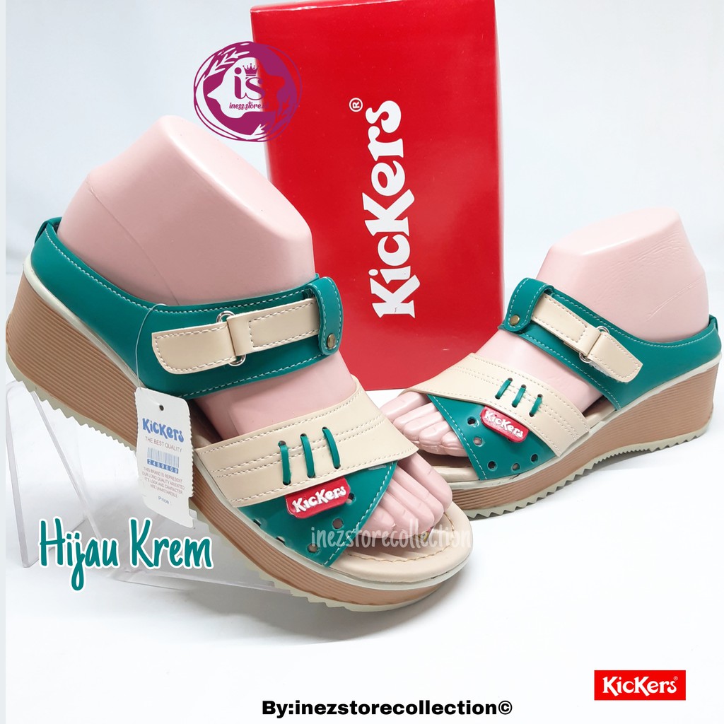 SANDAL WEDGES WANITA KICKERS TERBARU KODE TP06 MURAH BERKUALITAS