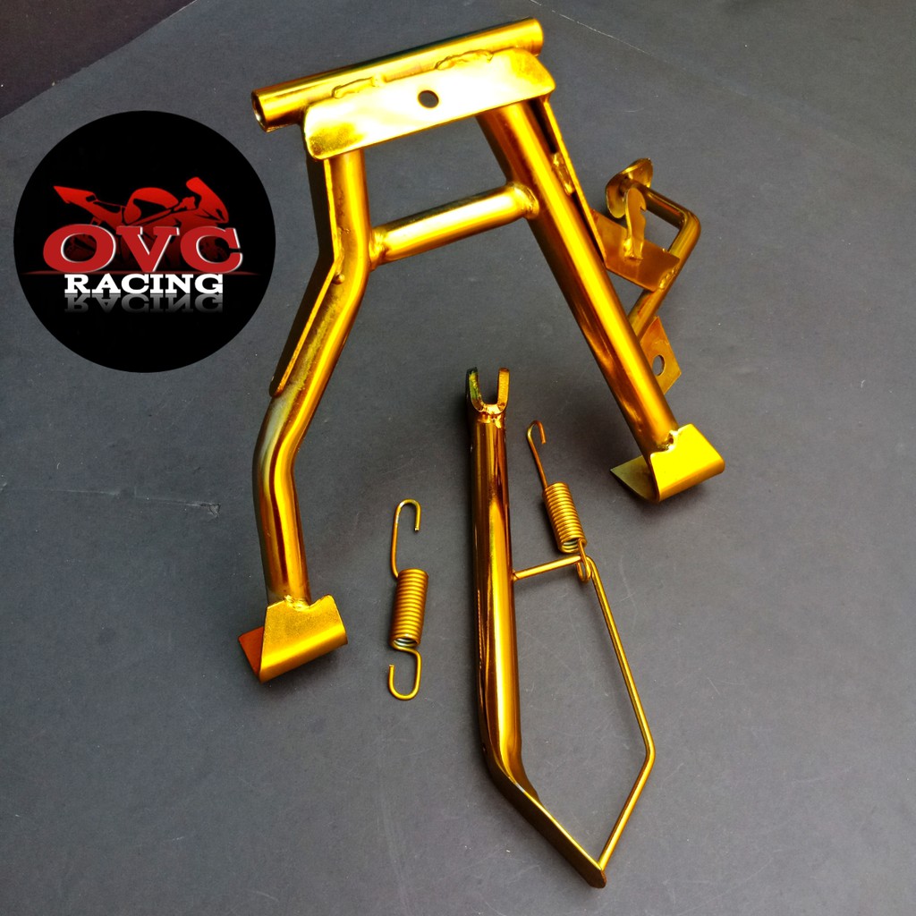 Paket STANDAR TENGAH Plus STANDAR SAMPING GOLD Ring 17 HONDA MATIC BEBEK MEGA PRO BEAT VARIO SCOOPY