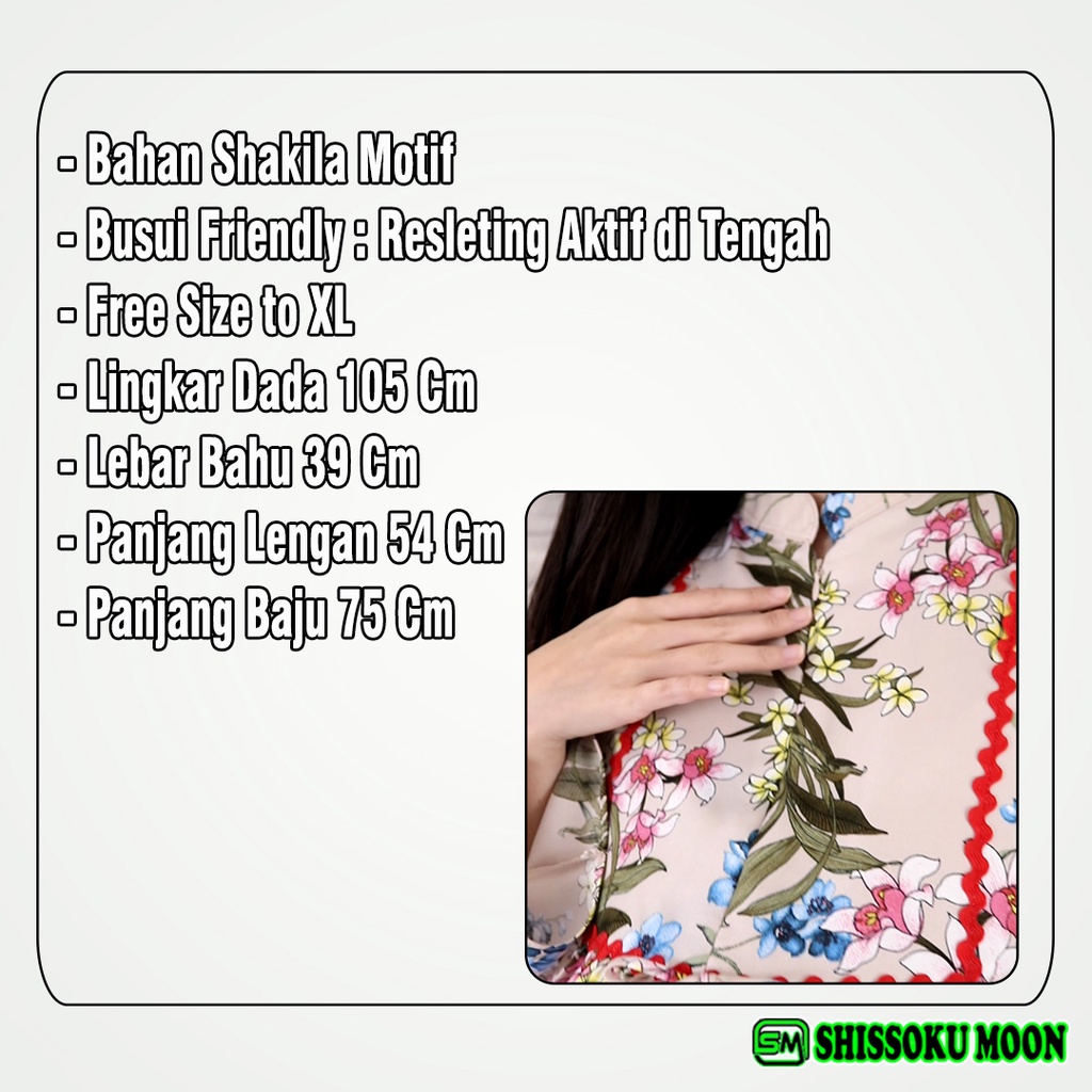 Baju Atasan Hamil Menyusui Motif Bunga Kekinian - Lalisa