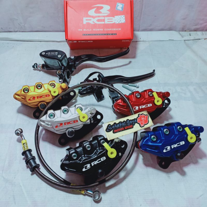 Paket Master Rem Kanan RCB Oval 14MM E-2 Handle Kiri kopling RCB E-2 Kaliper Depan RCB Selang Rem De