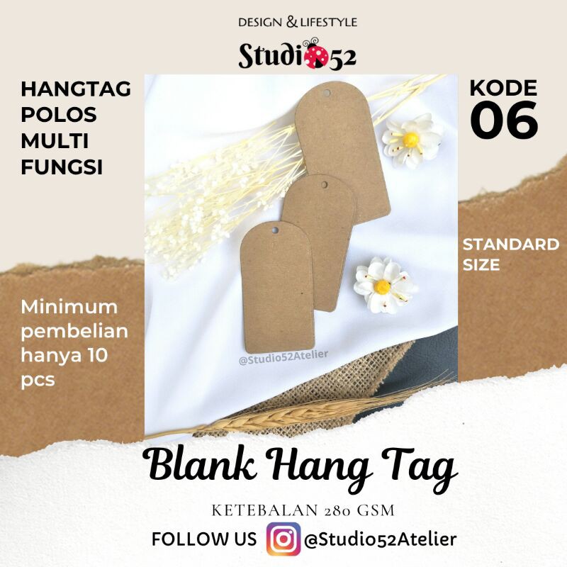 

Hang Tag Polos Aesthetic Multifungsi kode 06