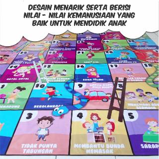  Ular  Tangga  Edukasi  Jumbo 2x2 m Shopee Indonesia