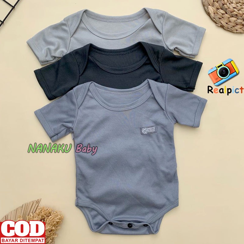 Kwalitas Premium - 3 PCS Baju Bayi Jumper Bayi Baru Lahir Usia 0-3 BulanAnababy