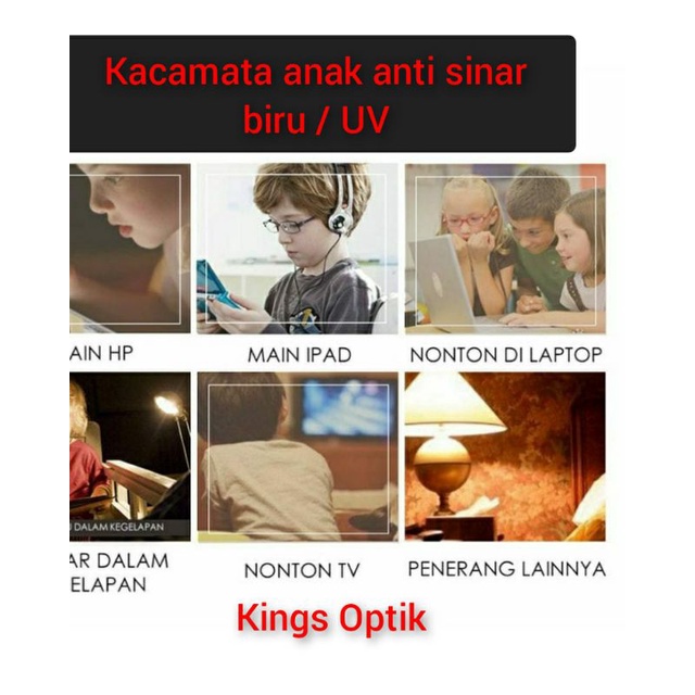 Kacamata anak anti radiasi hp gadget / UV untuk kesehatan