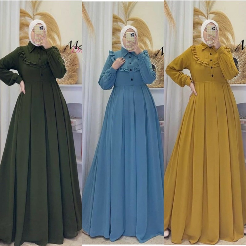 Meira MAXY Gamis Crinkle Airflow POLOS LD 110