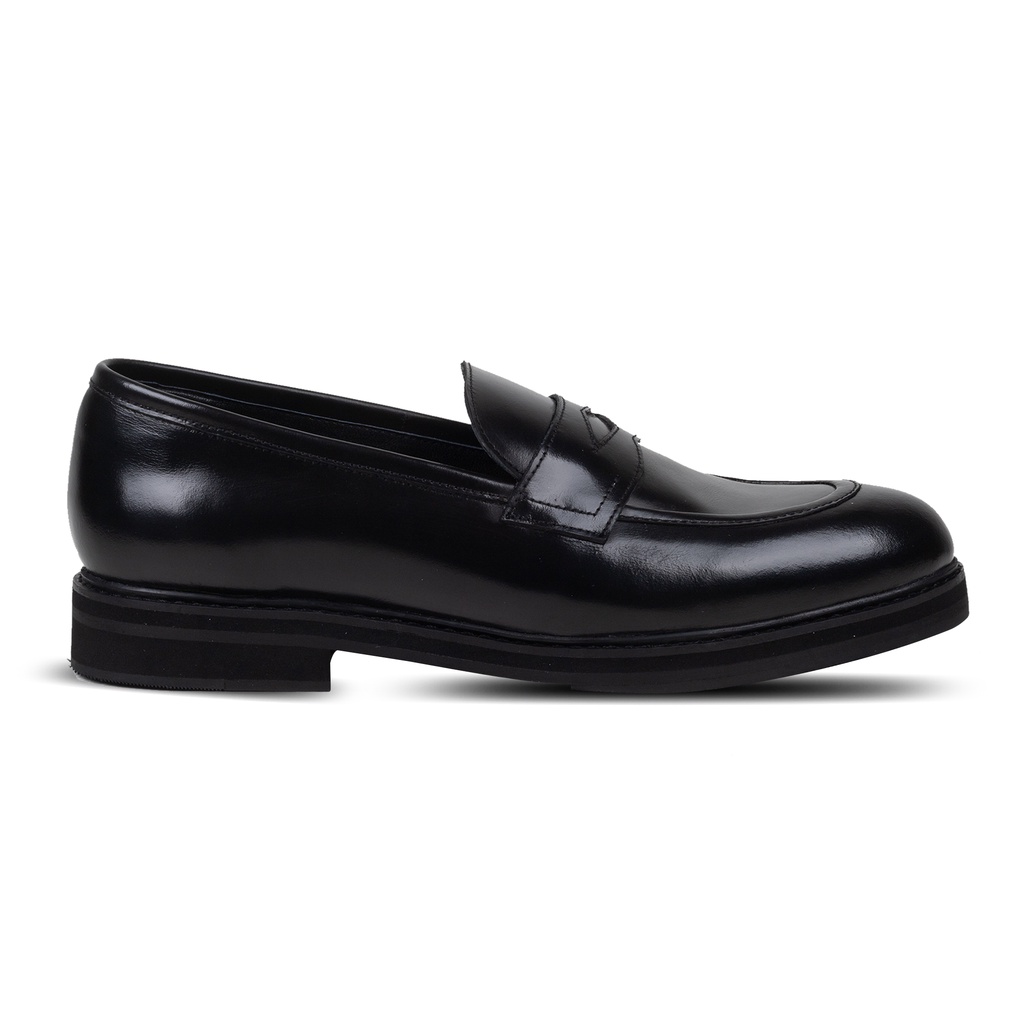 Noir Penny Loafers - Nappa Milano - Sepatu Pria