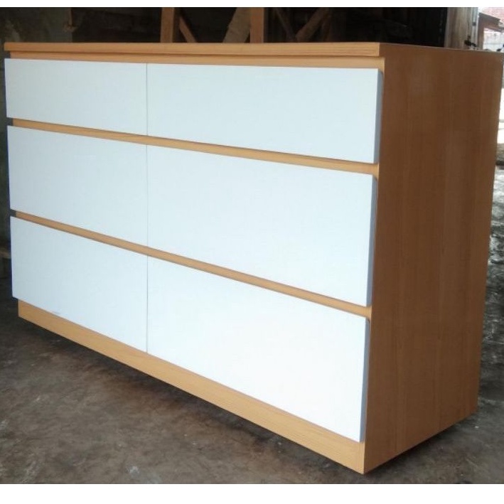 Lemari Laci Kayu 3 Susun 6 Laci - Drawer EBN006 Series