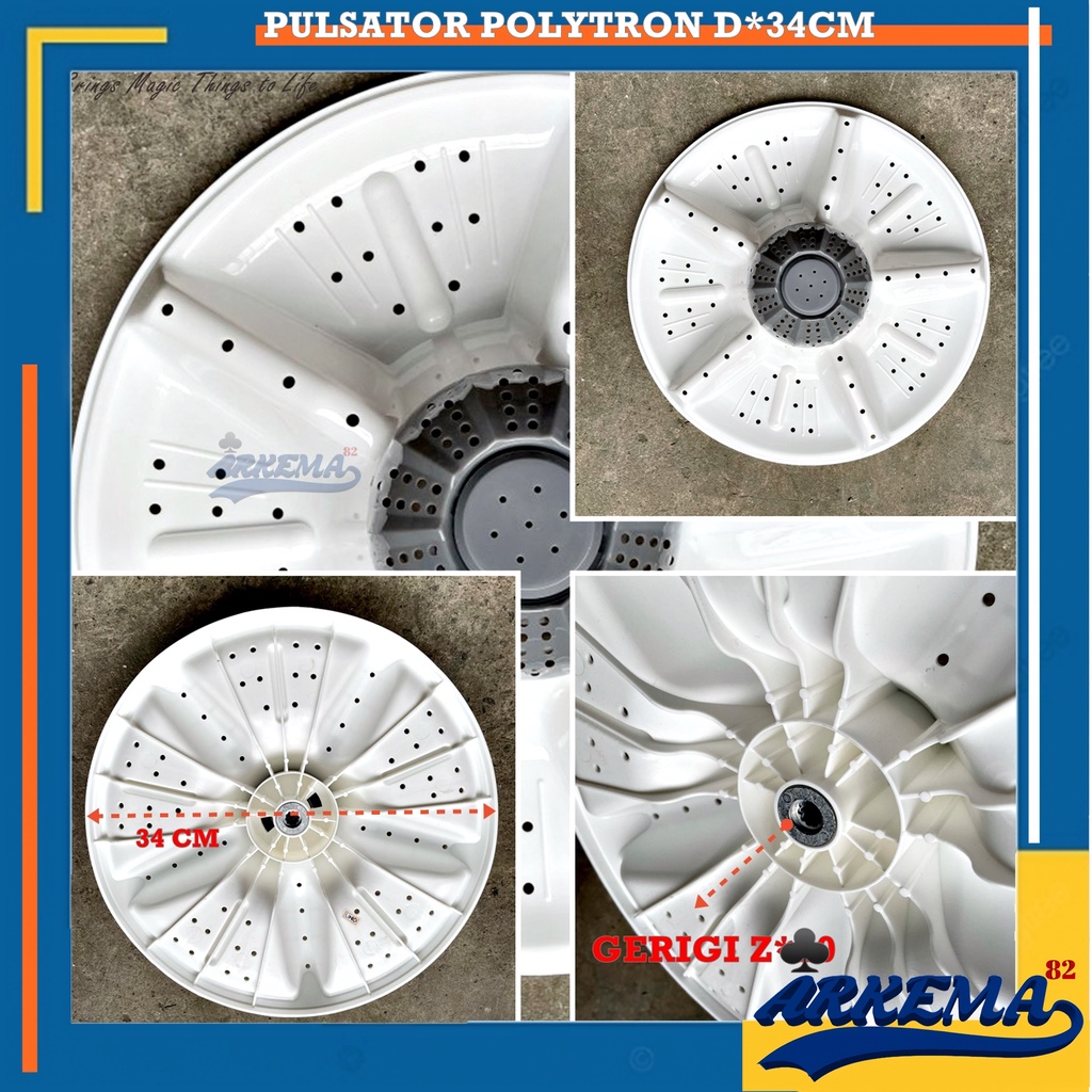 PULSALATOR MESIN CUCI POLYTRON 34CM | PULSATOR / PULLISATOR / PULYSATOR PENCUCI POLITRON 34 CM UMUM