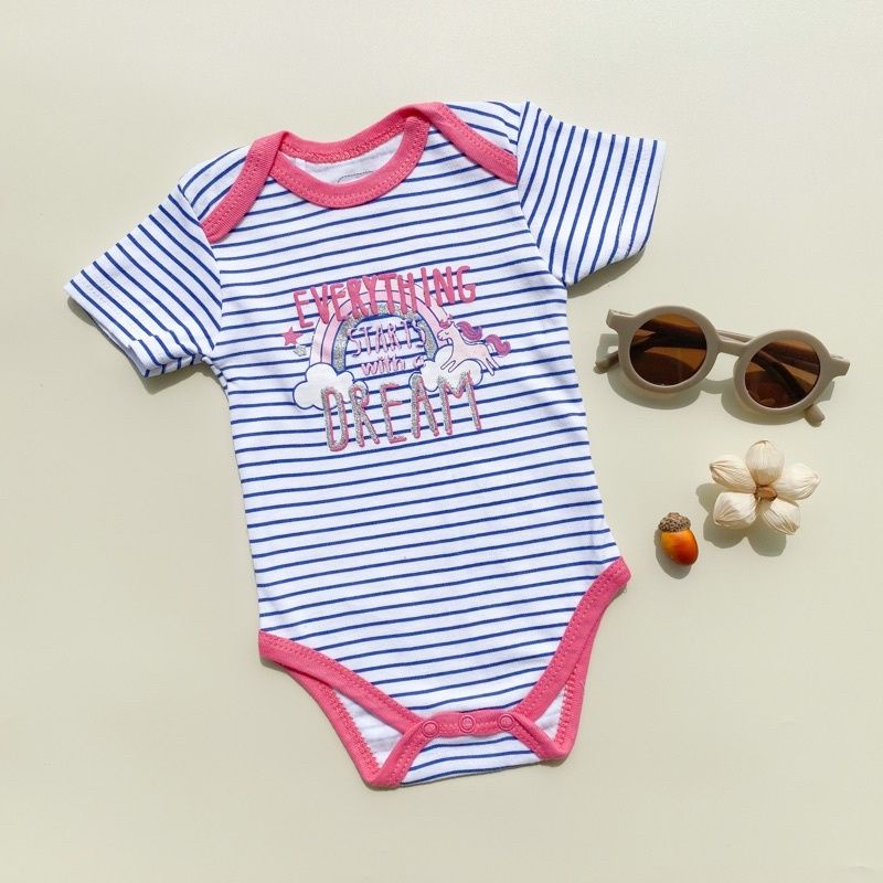 0-9  bulan jumper bayi lengan pendek- short sleeve baby branded premium rabbit and bear