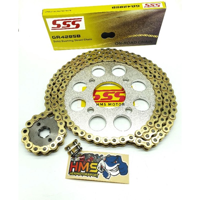 Jual Gir Gear Ger Set Sss Sonic 150 R Sonic Gtr Rantai Gold Sss 428