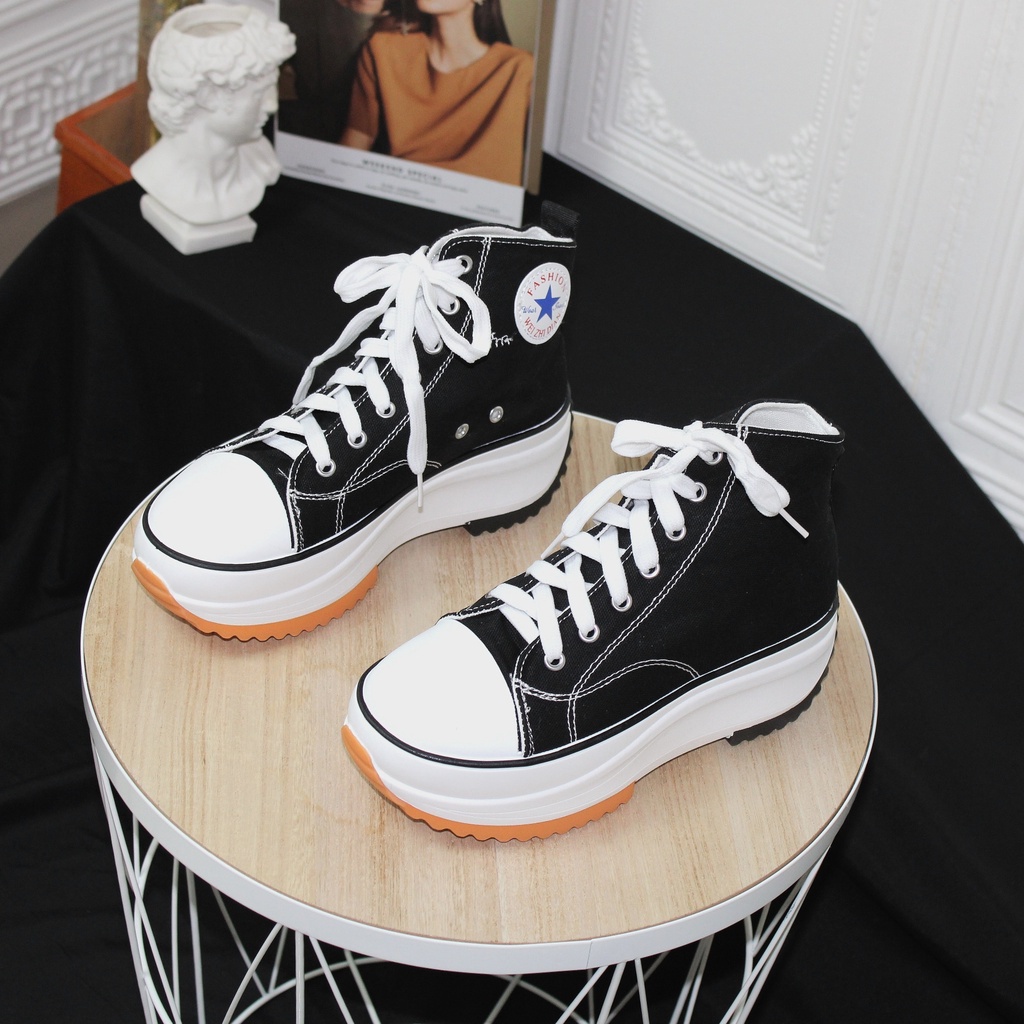 Free BOX Sepatu Sneakers Kanvas Wanita Casual Import Sport Shoes Original Hitam Putih Sepatu Sneakers Sport Fashion Wanita Import Premium Quality Korea Sytle NS560