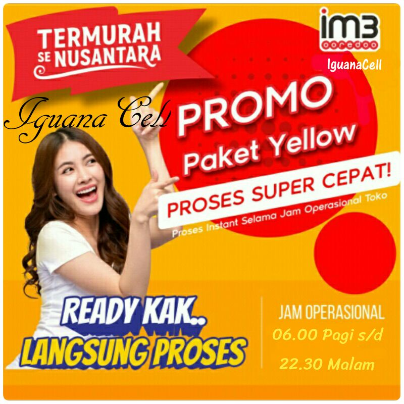 Paket Indosat Yellow 1gb Kuota Im3 full 24 jam