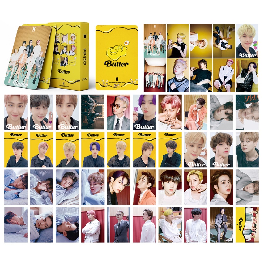 54pcs Kartu Pos Desain BTS Album BE BUTTER Lomo