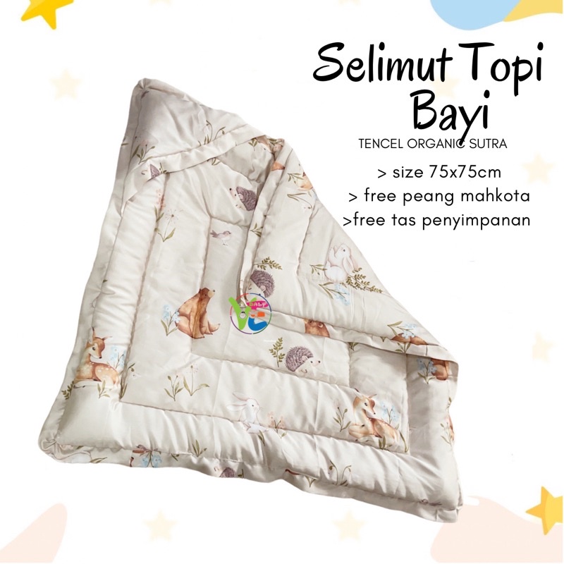 Selimut Topi Bayi Selimut Bayi Baby Blanket Tensel Organic Sutra