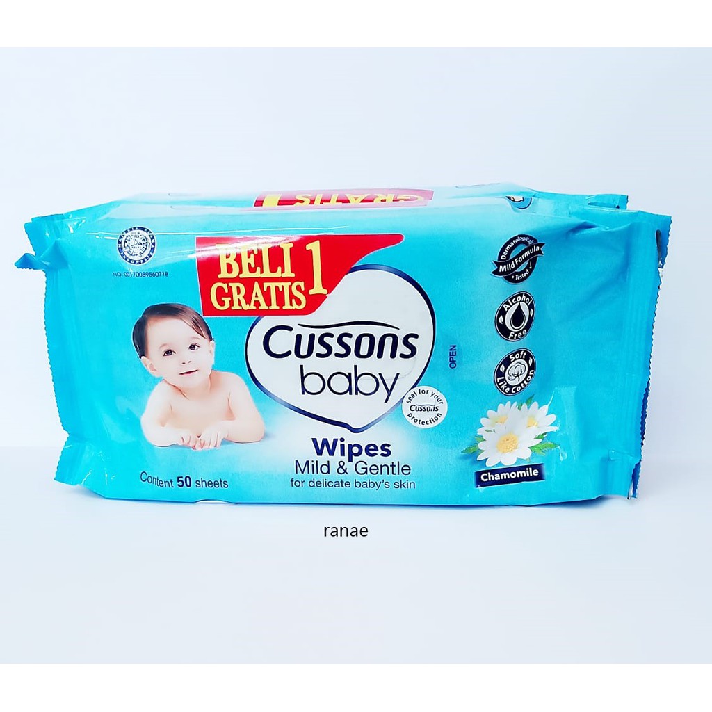 BIRU Cusson Baby Wipes Mild &amp; Gentle 50S (BUY 1 GET 1)