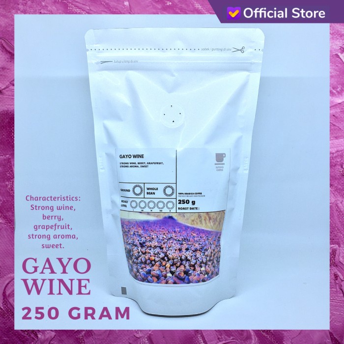 

DISKON - (BISA COD) KOPI ARABIKA GAYO WINE 250 GRAM BIJI DAN BUBUK - BIJI