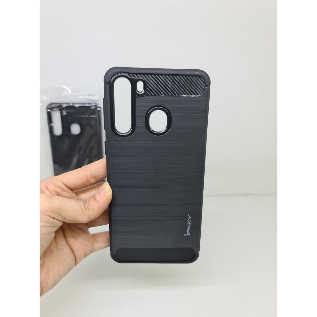 iPaky Carbon Samsung A215F 6.5 inch Slim Fit Carbon Soft Case A125U Fiber Multi Carbon ANTI MELAR