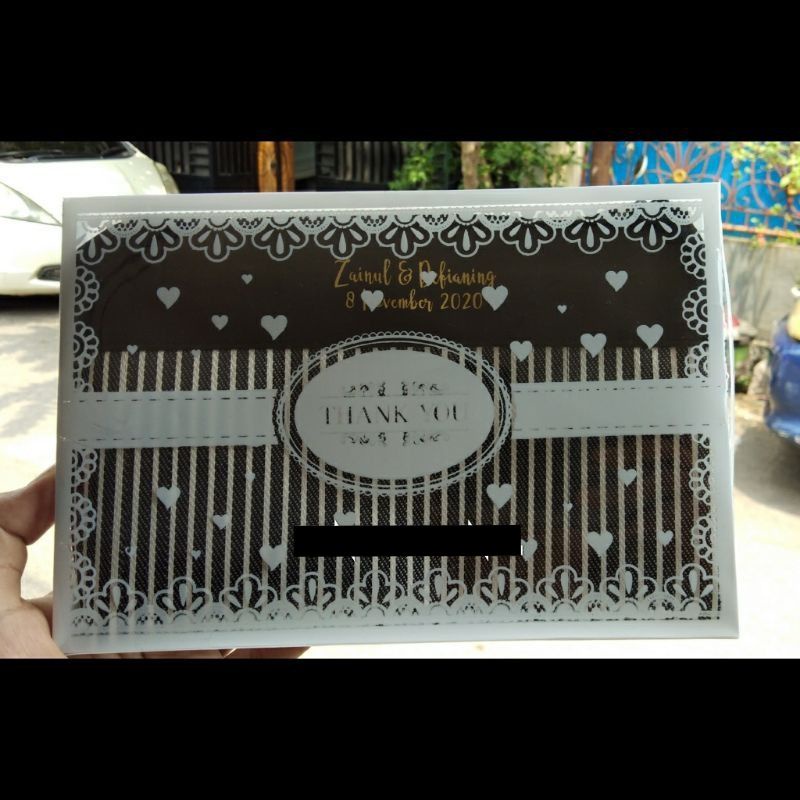 souvenir dompet salur besar kemas mika panjang