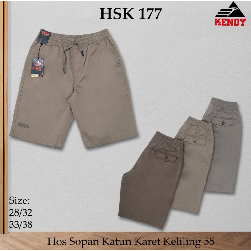 (Bisa COD) Murif Store Kendy Celana Pria Dewasa Pinggang Karet Celana Pendek