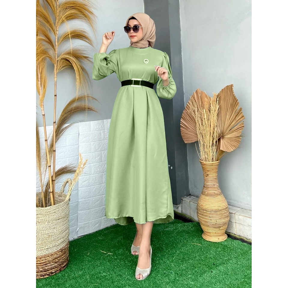 MIDI DRESS MUSLIM MINI DRESS DEWI SHAKILA SEPHORA DRESS FREE BELT DEMORE