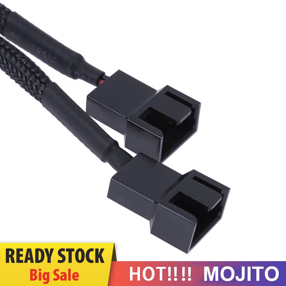 MOJITO 4pin IDE Molex to 2-Port 3Pin/4Pin Cooler Cooling Fan Splitter Power Cable