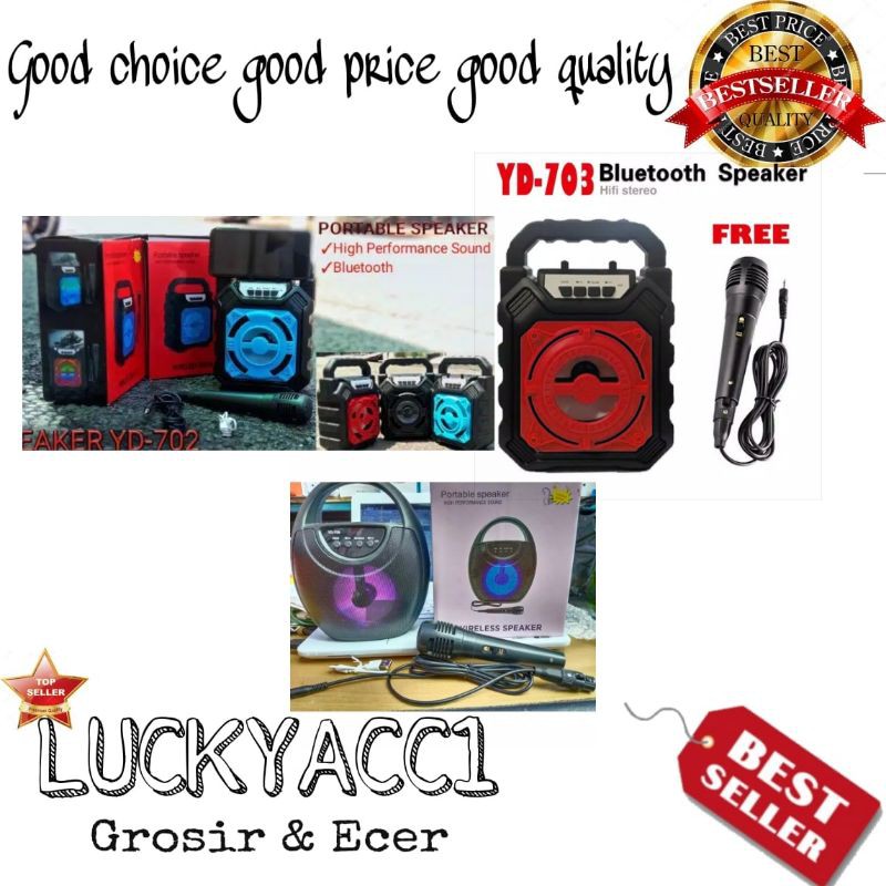 LC - SPEAKER BLUETOOTH YD 706 / YD 703 H / YD 702 H PORTABLE BONUS MIC YD-703 | YD-706 | YD-702