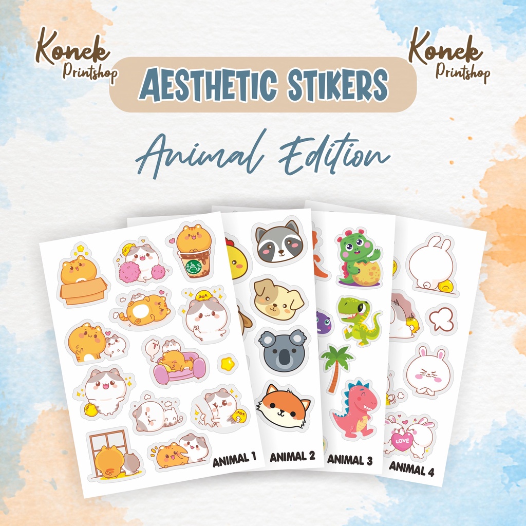 

Stiker Aesthetic Tema Animal (Sudah Dipotong Tinggal Ditempel) ukuran A6 Sticker Aesthetic Stiker HP Stiker Helm Stiker Tumblr Stiker Laptop