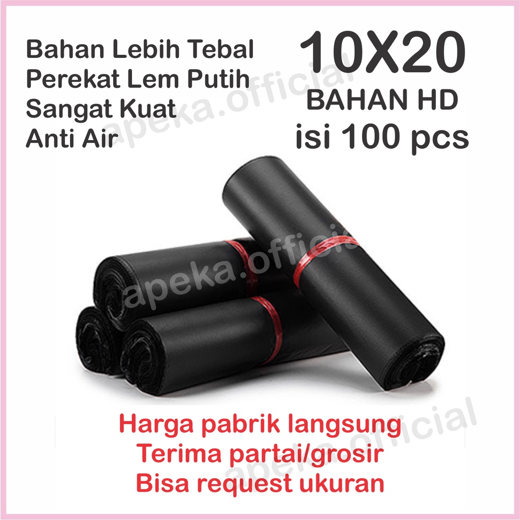 Plastik Polymailer Polymer Polimer Packingan Online Shop Amplop Plastik Packing Olshop HD 10X20 Pack isi 100 pcs