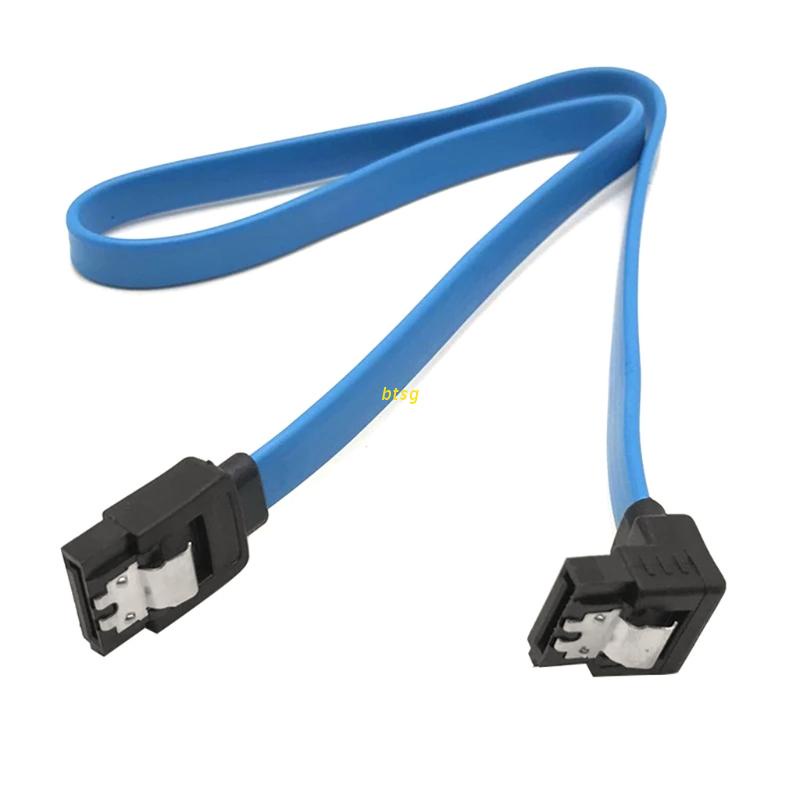 Btsg Kabel Data SATA 3.0 40 / 50cm SATA3 6GB / s Dual Channel 90 Derajat