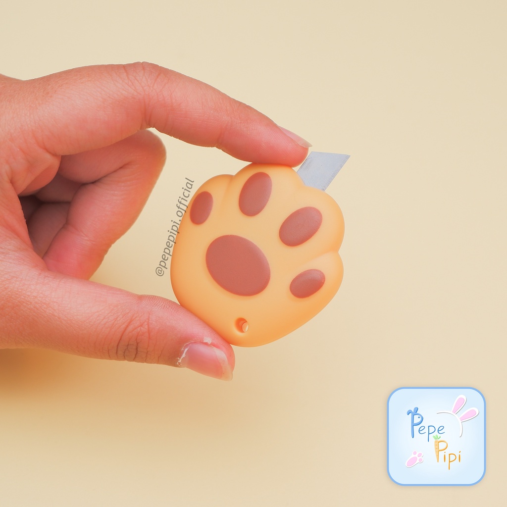 Cutter Mini Paw Cat Dog Pemotong Kertas Kater Motif Mini Karakter Lucu Small Knife Pisau