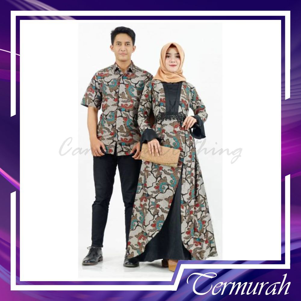 CAMISOLA SARIMBIT GAMIS RAHMA ABU  COUPLE KELUARGA SERAGAM GROSIR