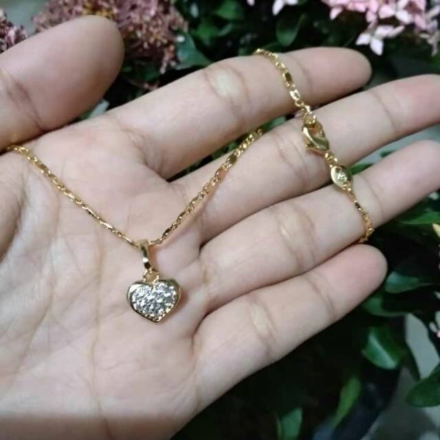 emas imitasi love emas xuping