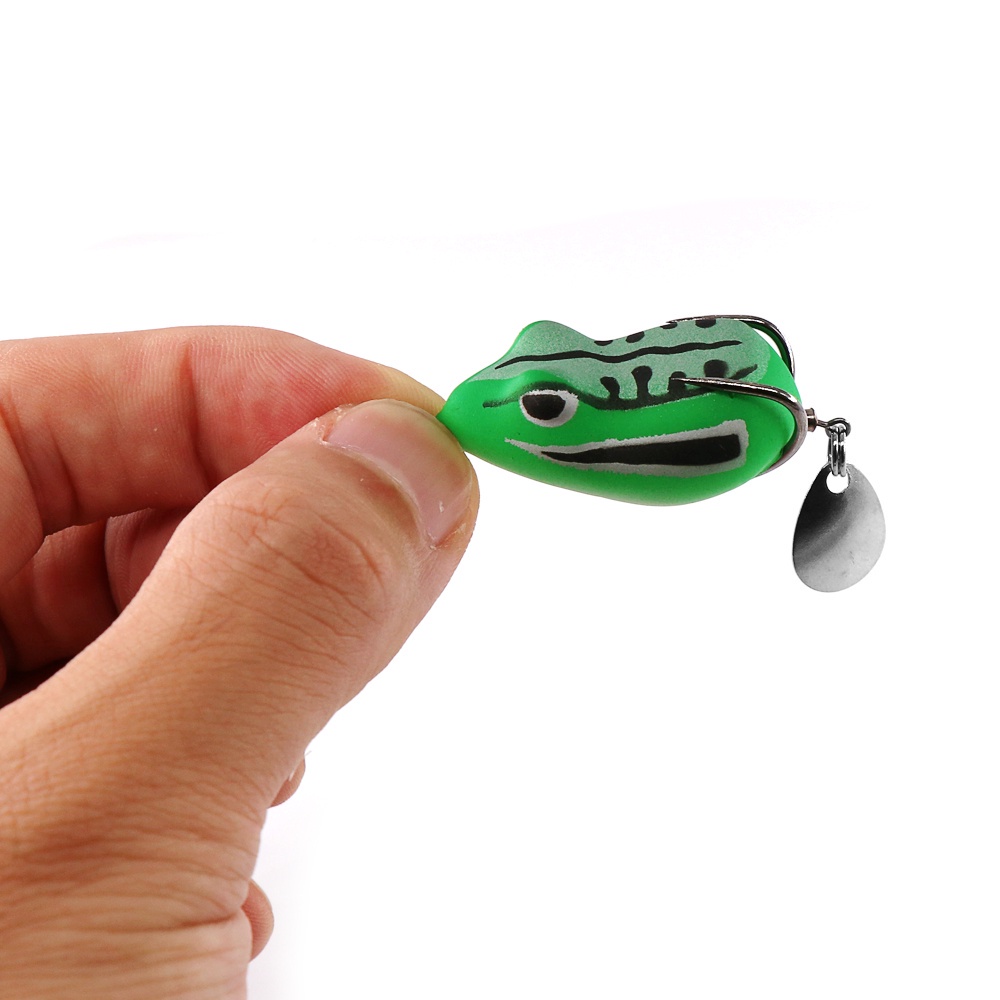 Umpan Pancing Soft Frog 3.5cm/6g Katak Casting Soft Frog Lure Floating Bait 3D Eyes soft frog killer Top Water Fishing Lure With Sequins