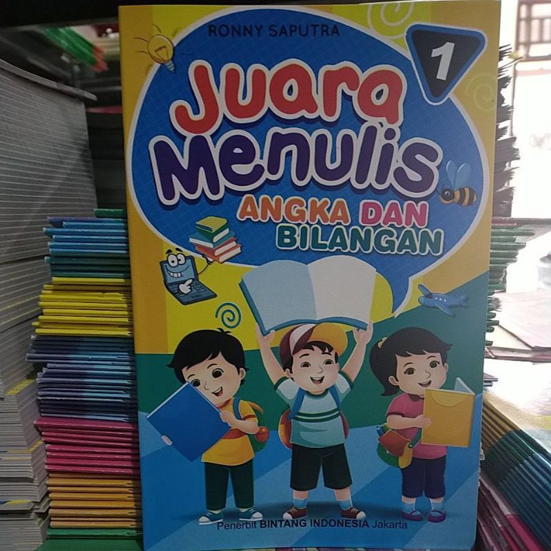 1 PAKET 2 BUKU ANAK JUARA MENULIS ANGKA DAN BILANGAN 1 & 2 KERTAS HVS-1