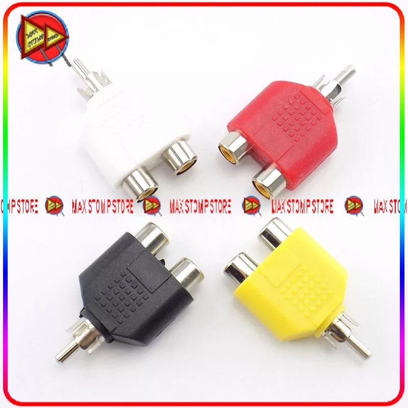 Jack Spliter Splitter Rca 1 2 Cabang Rca Audio TV Ampli Receiver