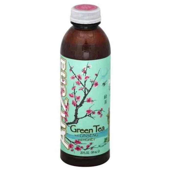 

Arizona green tea w/gingseng hny 20oz