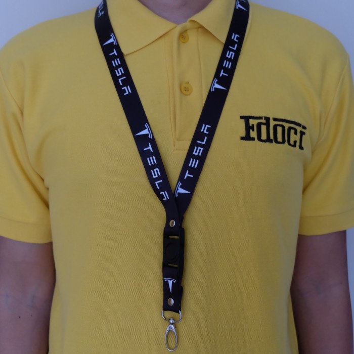 

Lanyard Tesla ID Card Holder 2 Sisi Gantungan Tali Tag