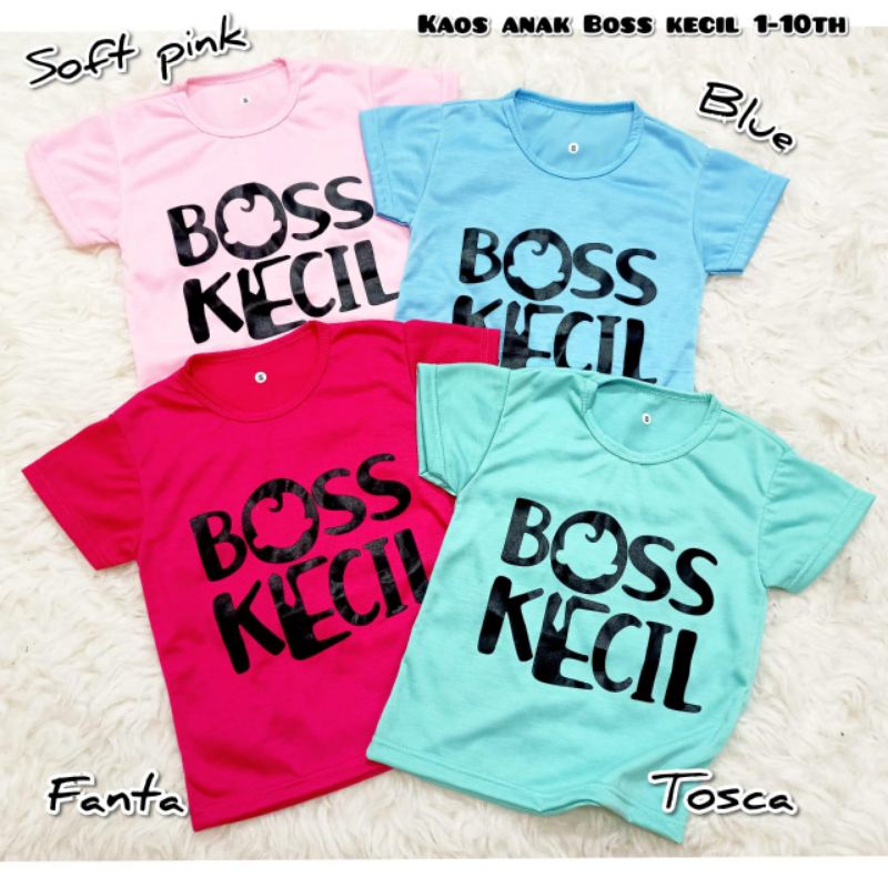 Baju Kaos Anak-anak Motif Boss Kecil
