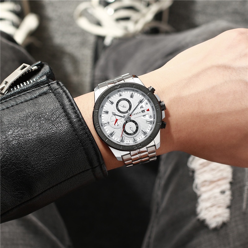 CURREN 8337 Jam Tangan Pria Analog Chronograph WK-SBY