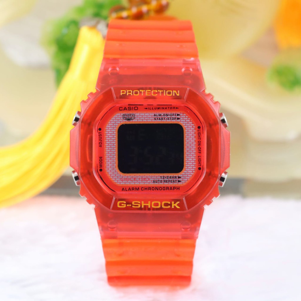 JAM TANGAN GSHOCK CASIO DW 5600 TRANSPARAN GL5600