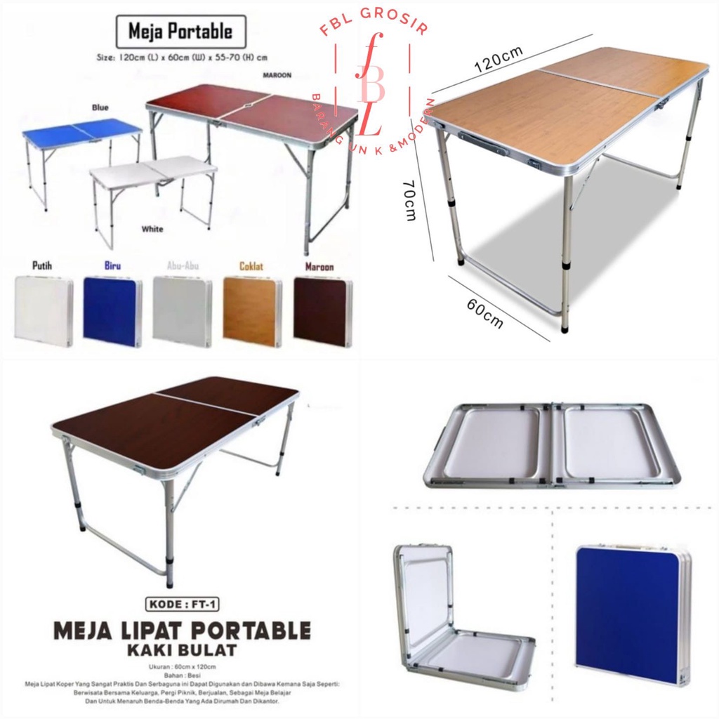 MEJA LIPAT CARRY PORTABLE MEJA JUALAN MEJA SERBAGUNA MEJA CARRY FBL