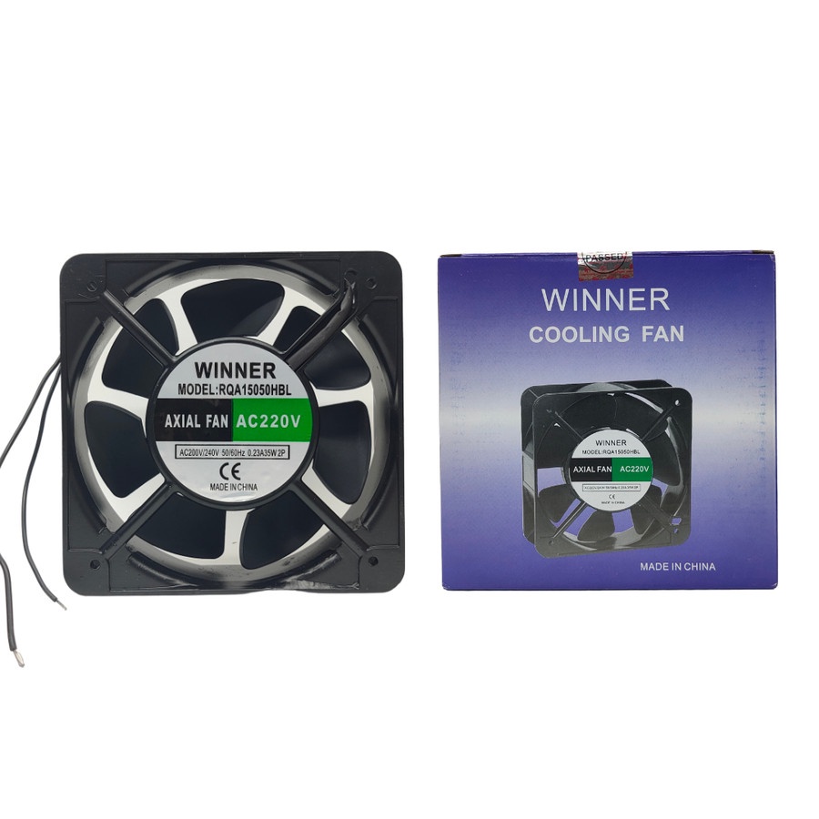 Kipas Pendingin Winner 15cm Cooling Fan AC 220v Ball Bearing 15 x 15 x 5 cm